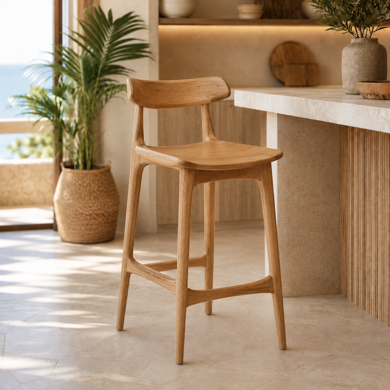 Tabouret de bar en bois