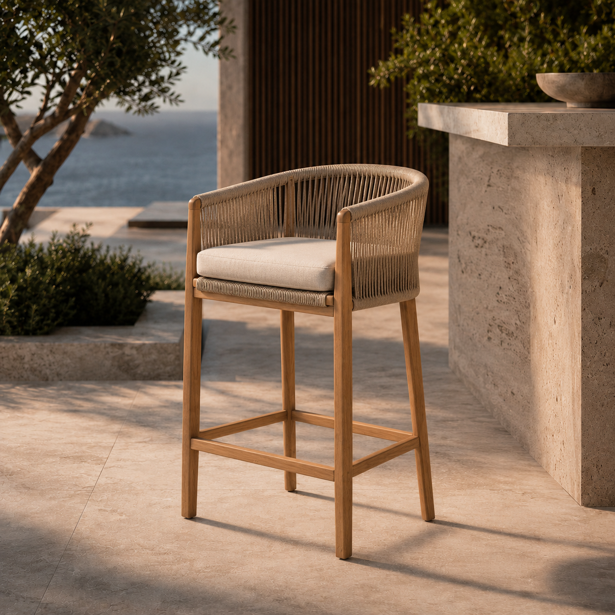 Tabouret de bar pour exterieur
