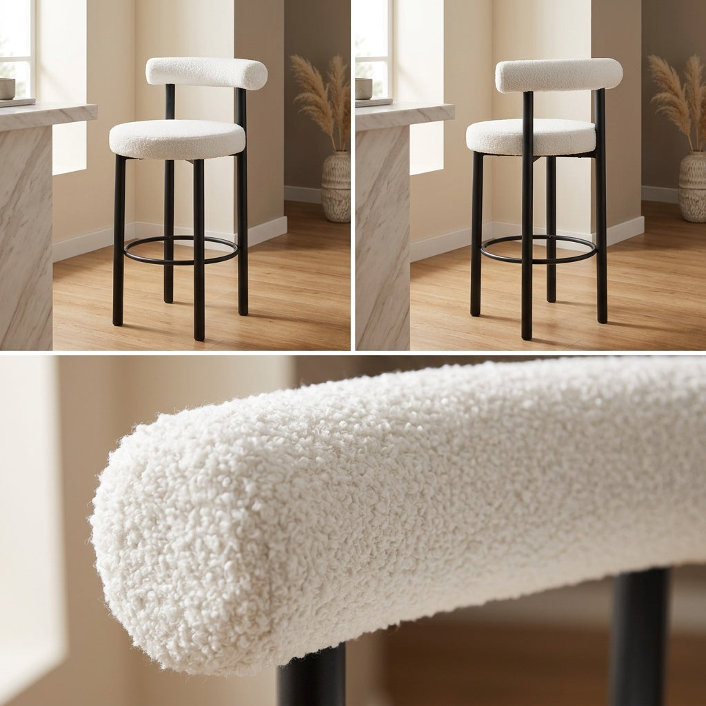 Tabouret de bar moderne blanc - Aarhus