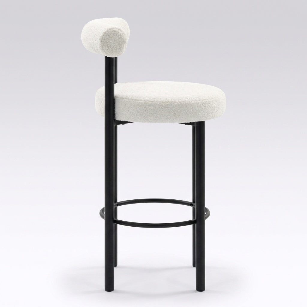 Tabouret de bar moderne blanc - Aarhus