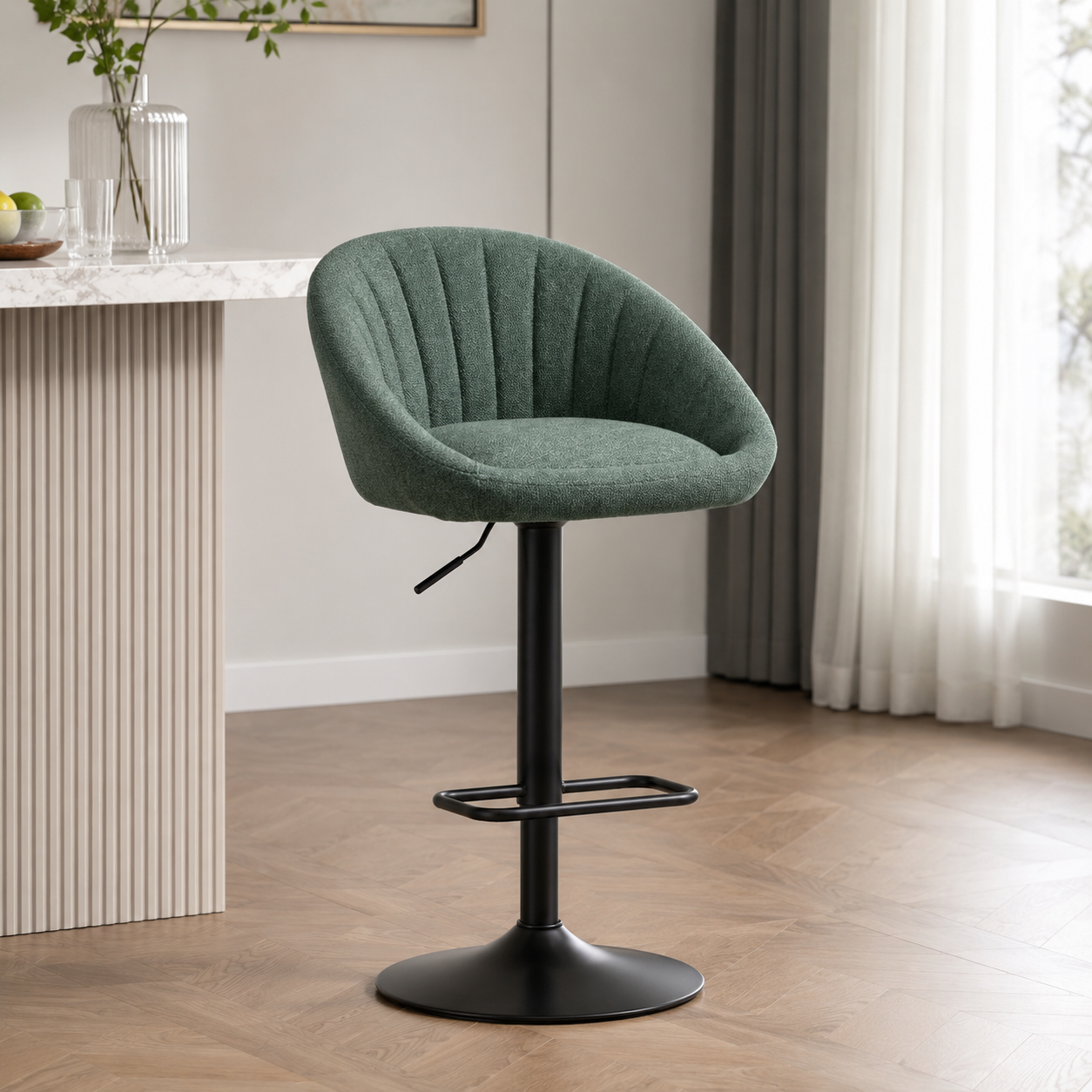 Tabourets de bar Pivotants & Réglables - Alexia - (Lot de 2)
