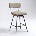 Tabouret de bar blanc lin - Alma