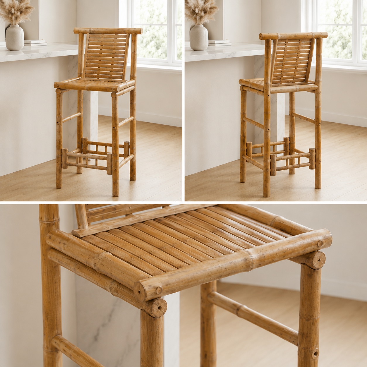 Tabouret de bar en bambou - Bora