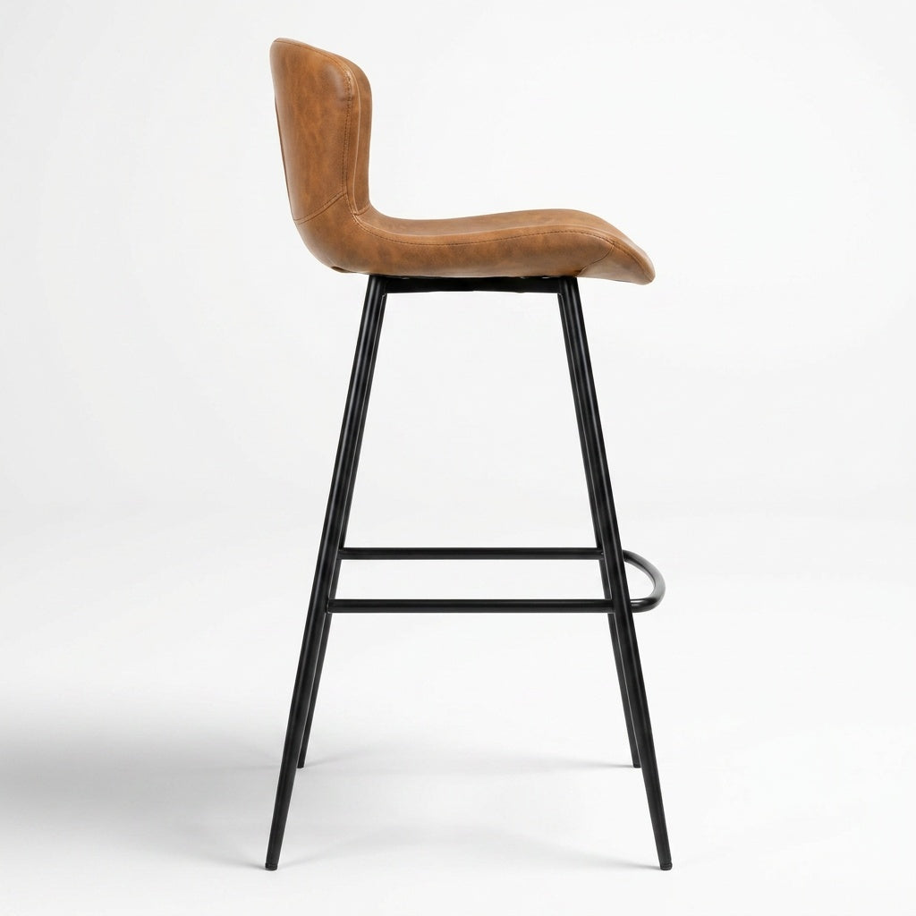 Tabouret de bar simili cuir - Camelo