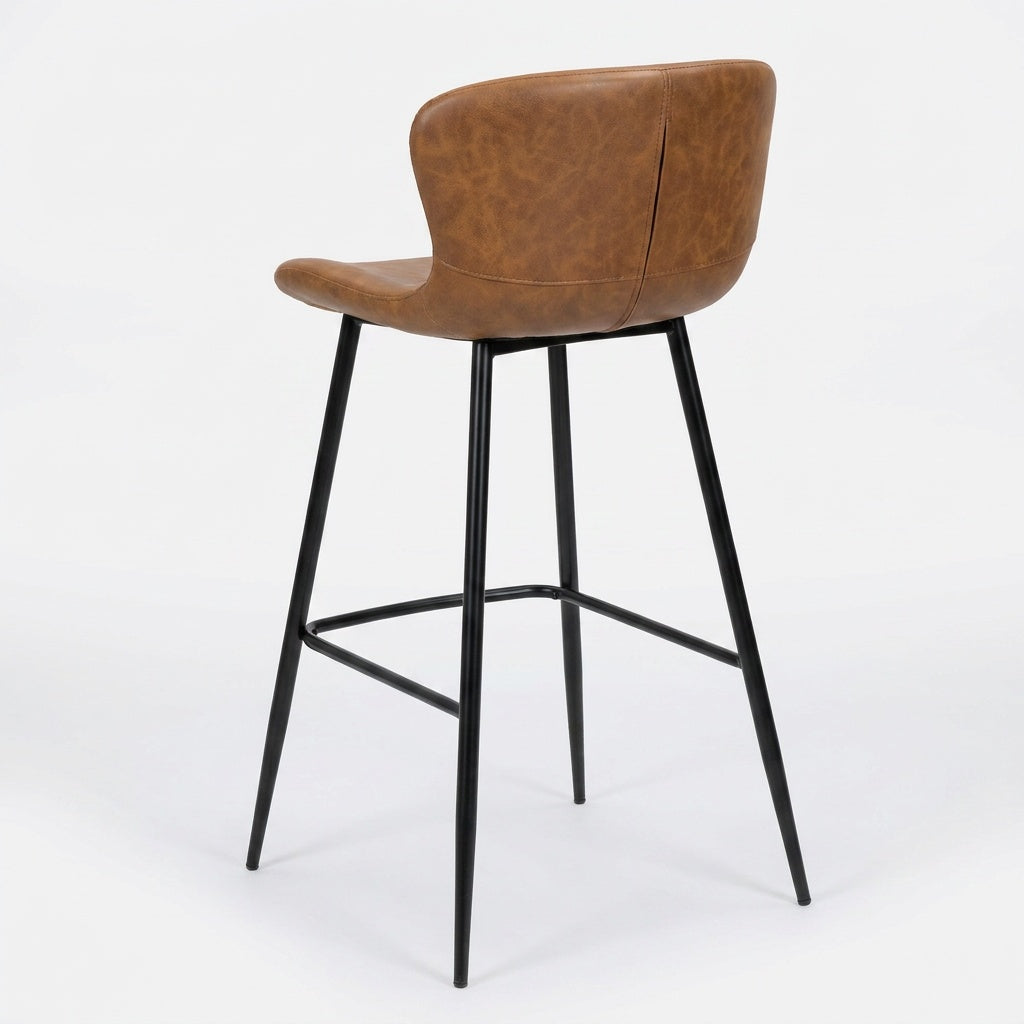 Tabouret de bar simili cuir - Camelo