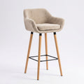 Tabourets de Bar Lin Beige & Bois Naturel - Lyon