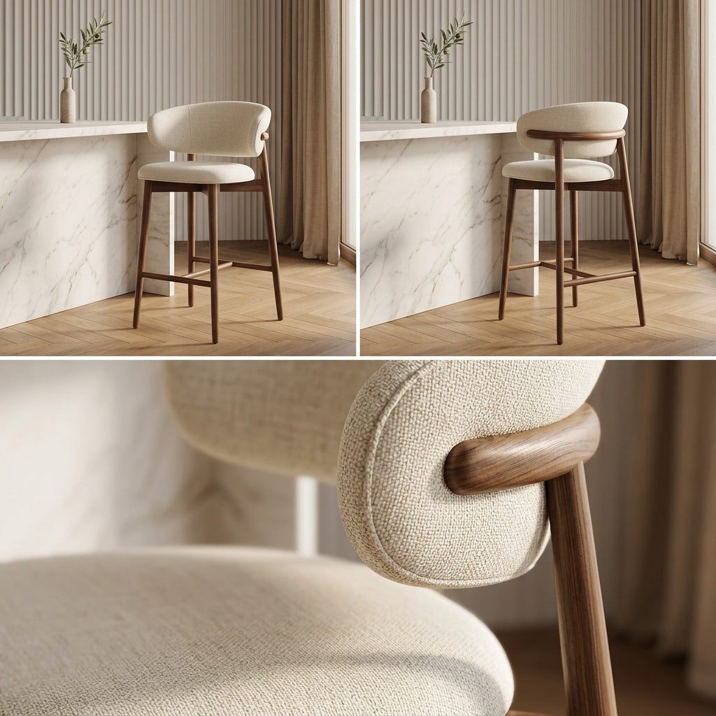 Tabouret de Bar Lin & Noyer - Milano