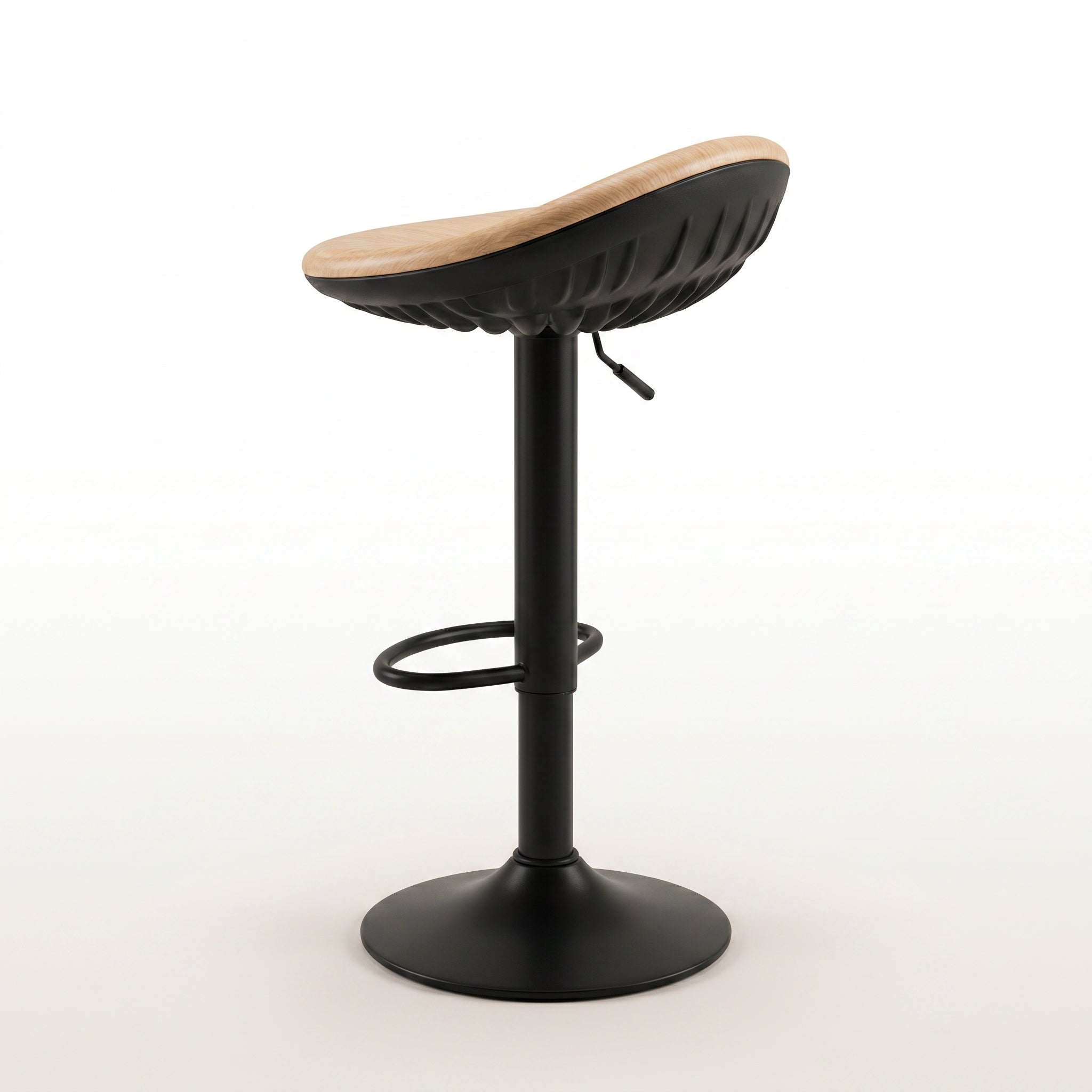 Tabourets de Bar Effet Bois Réglables Design Sans Dossier - Stockholm