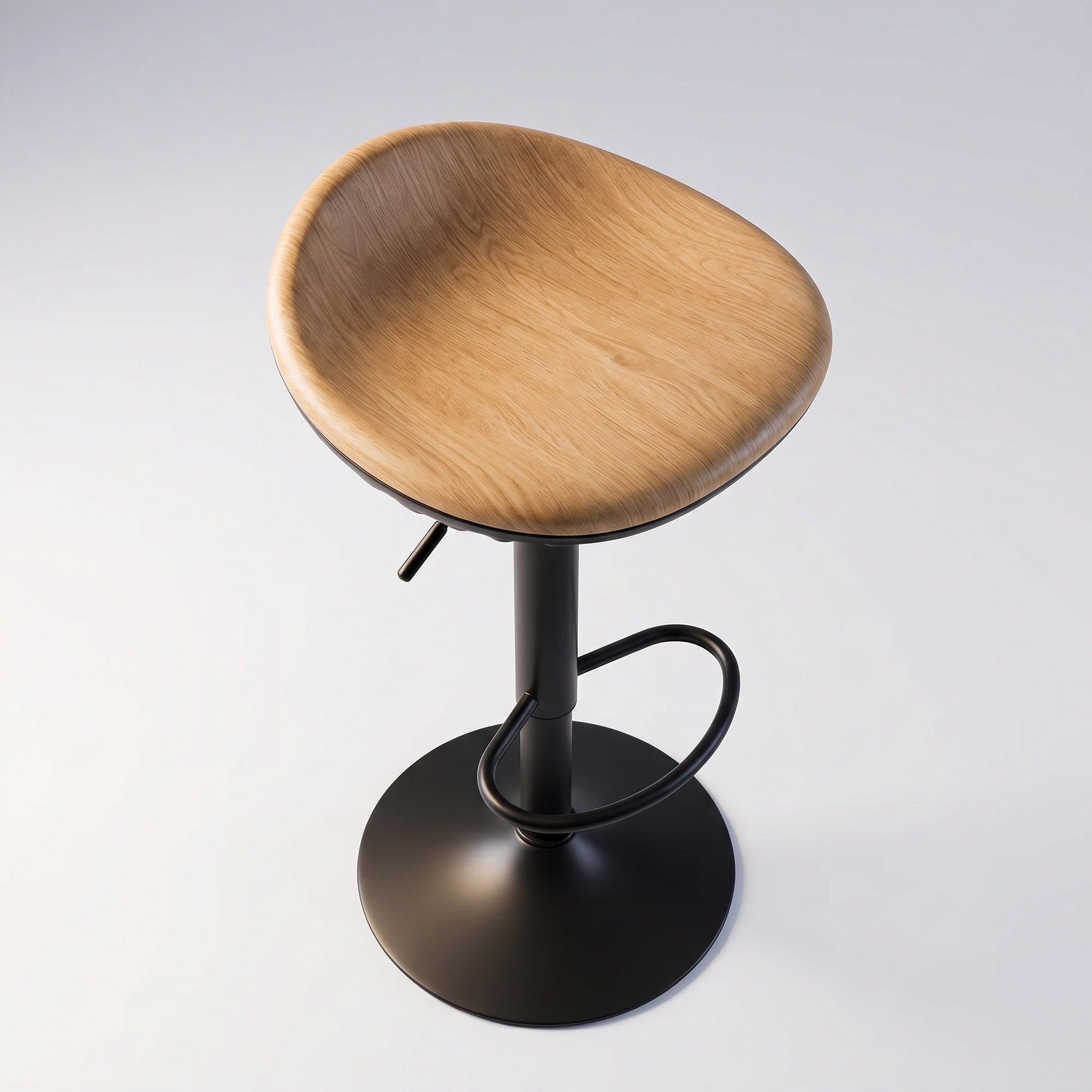 Tabourets de Bar Effet Bois Réglables Design Sans Dossier - Stockholm