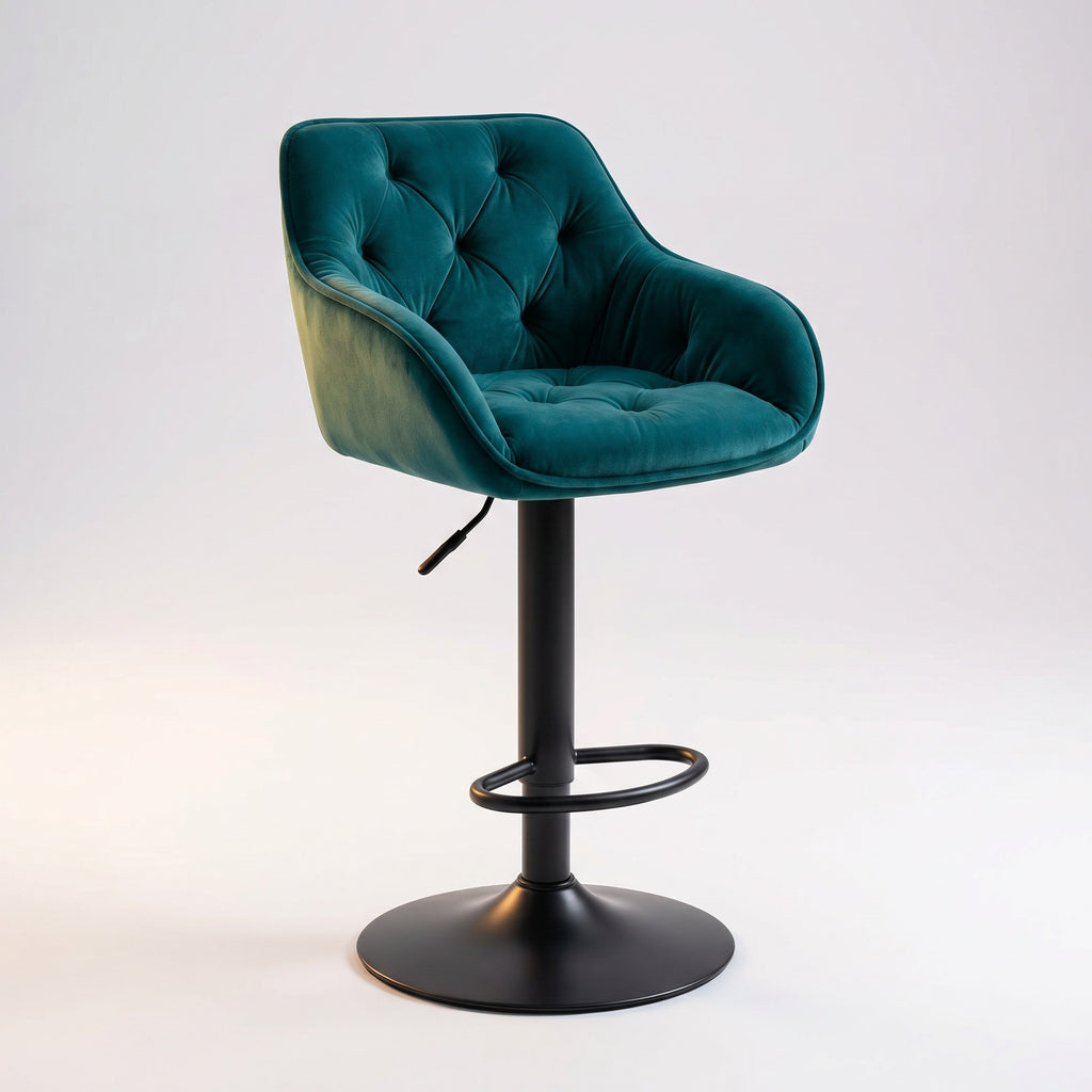 Tabourets de Bar Velours Émeraude - Mayfair (Lot de 2)