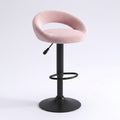 Tabouret de Bar Velours Gris 75-97cm - Fidji