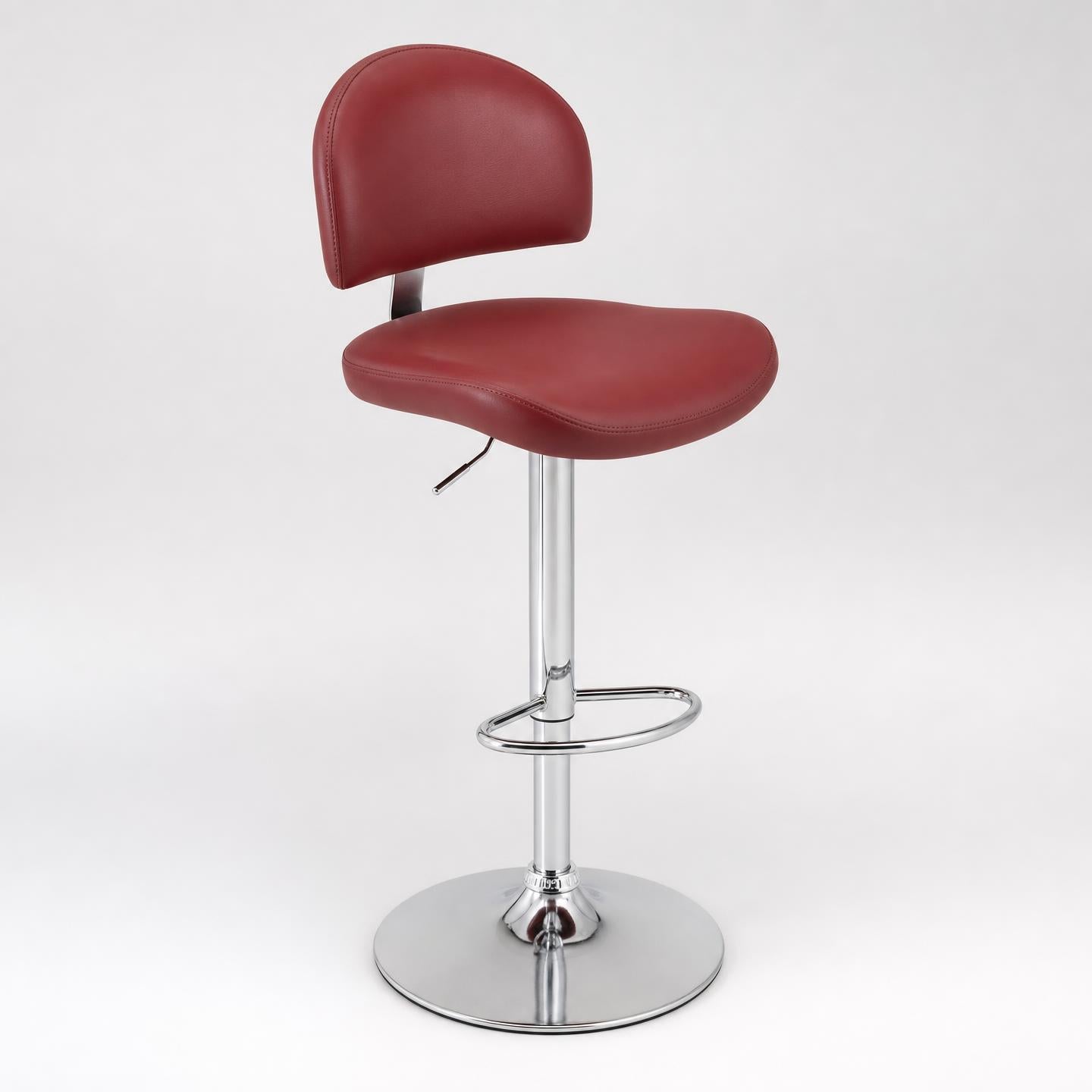 Tabourets de Bar Réglables en Simili-Cuir Bordeaux - Tokyo (Lot de 2)